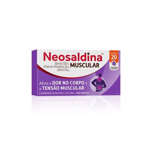 Neosaldina Muscular Analgésico e Relaxante Muscular Dipirona - 20 Comprimidos