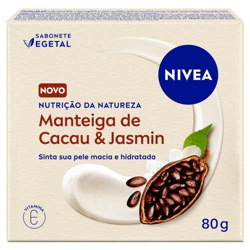 Sabonete em Barra Nivea Manteiga de Cacau & Jasmim Vitamina E - 80g