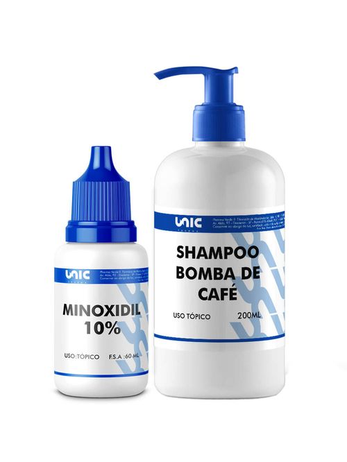 Minoxidil 10% + Shampoo Bomba de Café 200ml