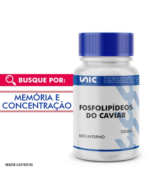 Fosfolipídeos do Caviar 200mg 60 Cápsulas