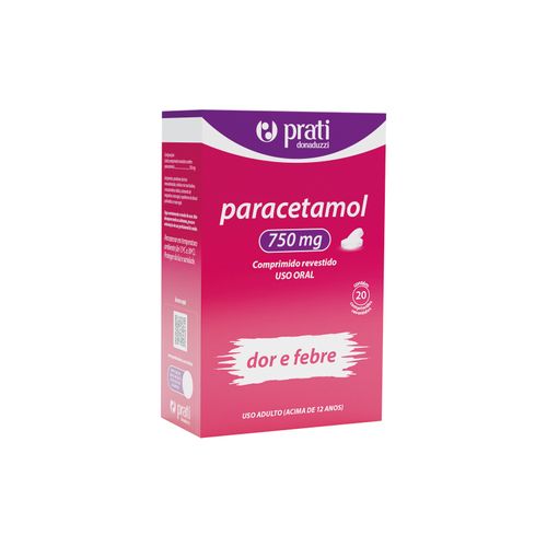 Paracetamol 750mg Prati - 20 Comprimidos