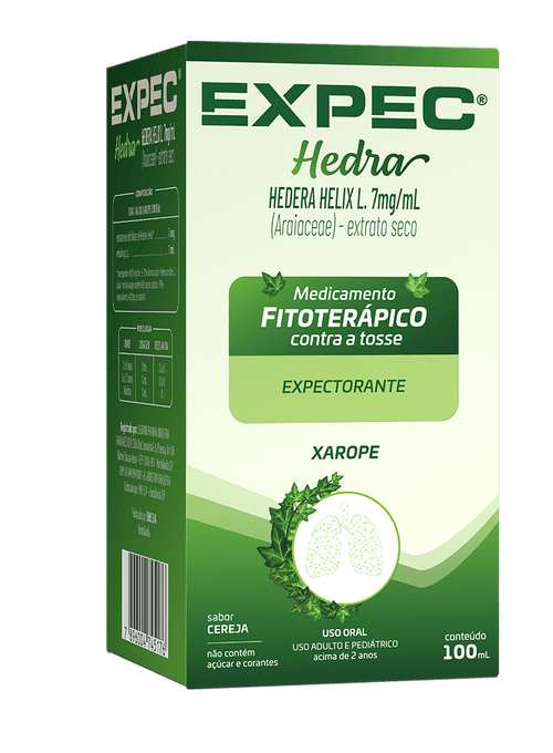 Expec Hedra 7mg/ml Adulto e Pediátrico Xarope Cereja - 100ml