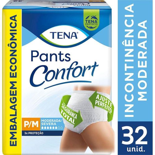 Roupa Íntima Tena Pants Confort P/M - 32 Unidades