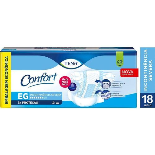 Fralda Geriátrica Tena Confort EG - 18 Unidades