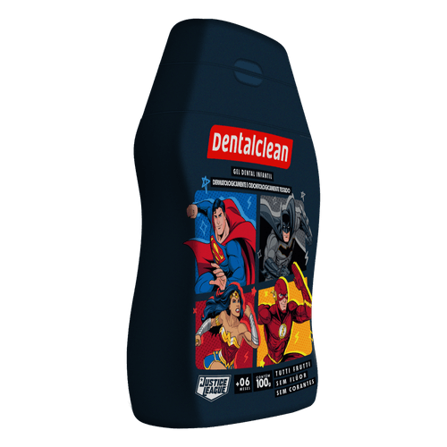 Gel Dental Infantil Anticáries sem Flúor Tutti Frutti Justice League Dentalclean - 100g
