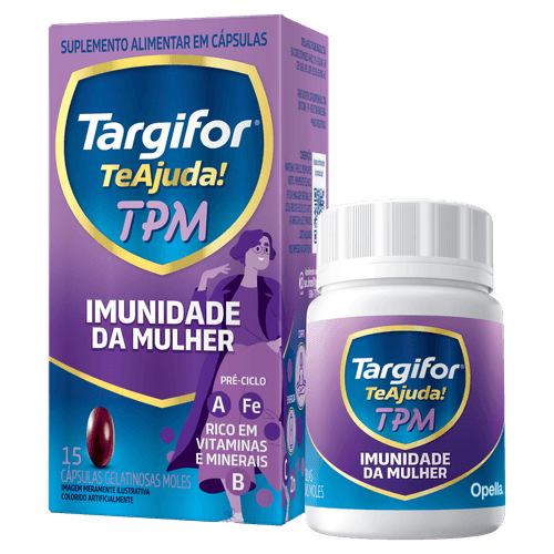 Suplemento Alimentar Targifor Te Ajuda! TPM -15 Cápsulas