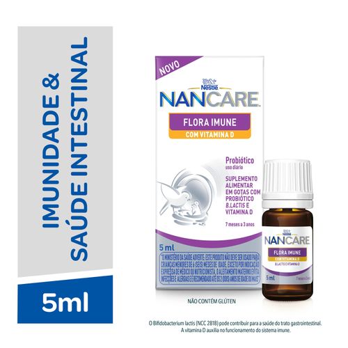Suplemento Pediátrico NANCARE Flora Imune com Vitamina D - 5ml