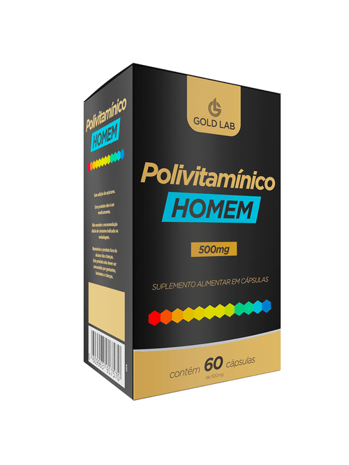 Polivitamínico Homem com 60 Cápsulas - Gold Lab