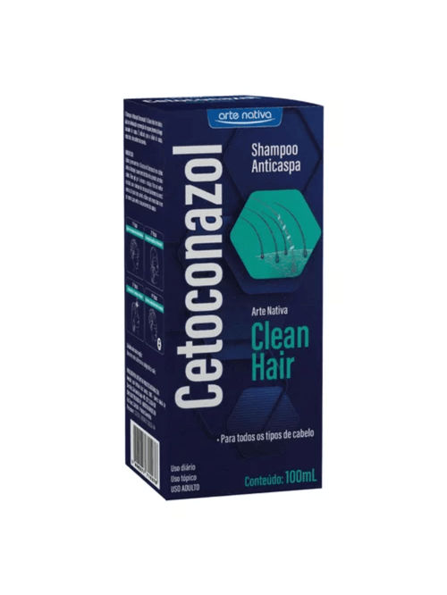 Shampoo Cetoconazol Anticaspa Clean Hair 100ml Arte Nativa