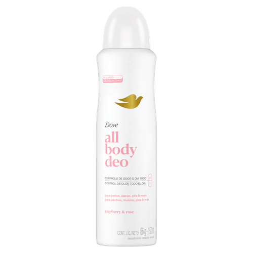 Desodorante Aerossol Raspberry & Rose Dove All Body Deo - 150ml