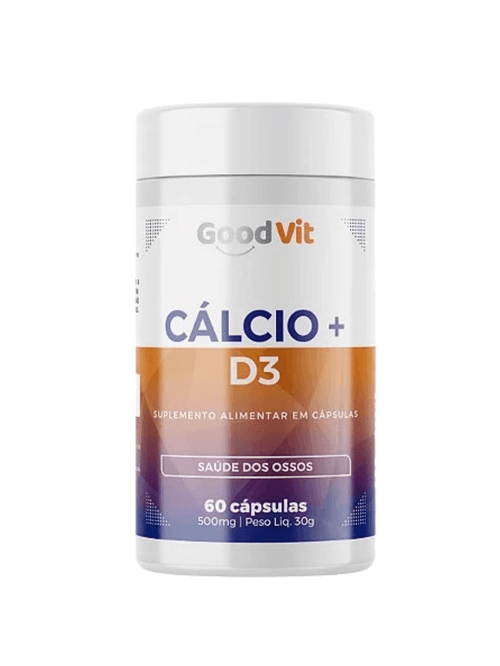 Cálcio + Vitamina D3 Ossos 500mg 60 Cápsulas Good Vit