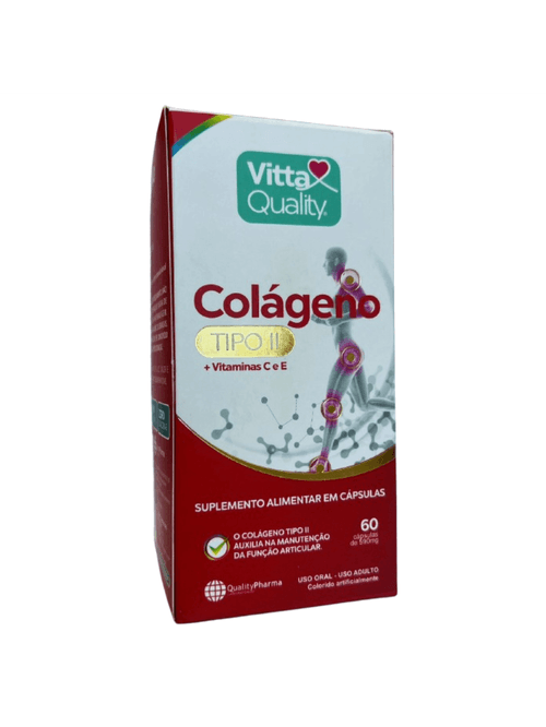 Colágeno Tipo II + Vit C e E 60 Cápsulas - Vitta Quality