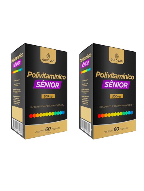 Kit com 2 Polivitamínico Sênior Com 60 Cápsulas - Gold Lab