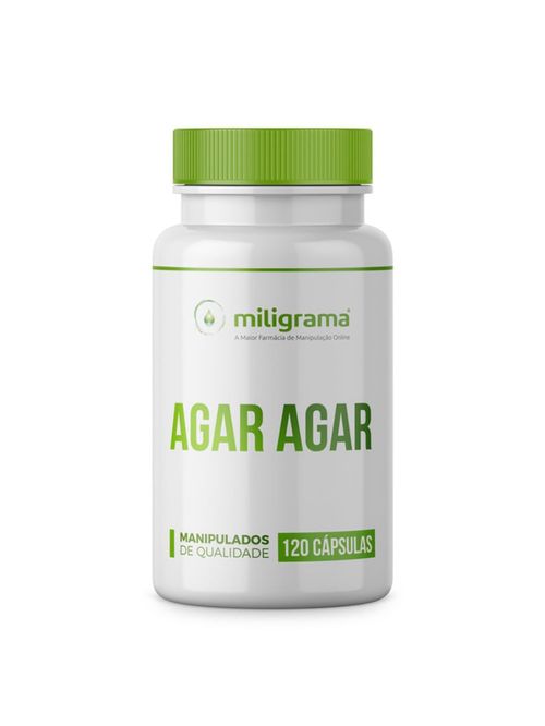 Agar Agar 500mg 120 Cápsulas Vegetais