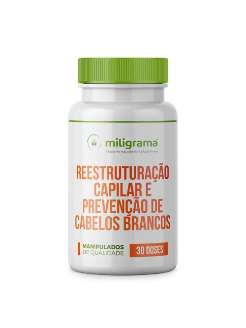 Reestruturação capilar e prevenção de cabelos brancos 30 doses