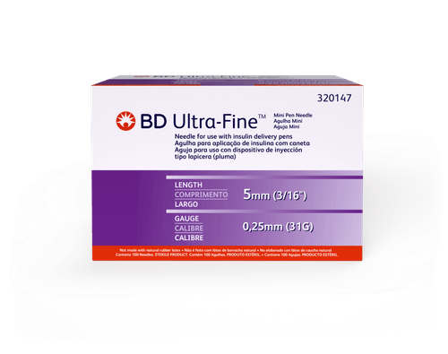 Agulha para Caneta BD Ultra-Fine 5mm - 100 Unidades