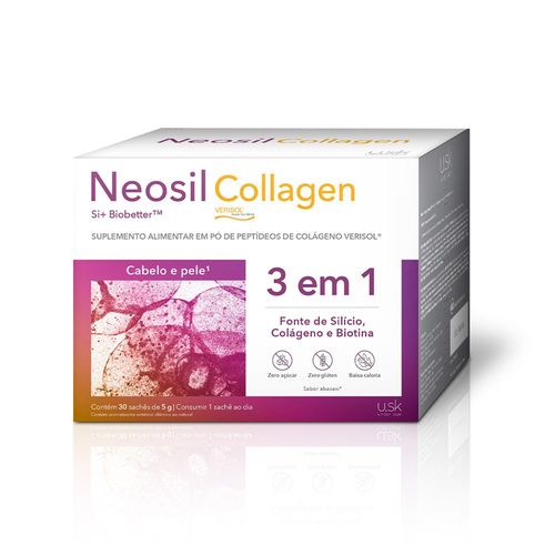 Neosil Collagen Suplemento Alimentar Cabelos, Unhas e Pele - 30 Sachês