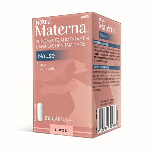 Suplemento Alimentar Vitamina B6 Materna Nause Nestlé 60 Cápsulas