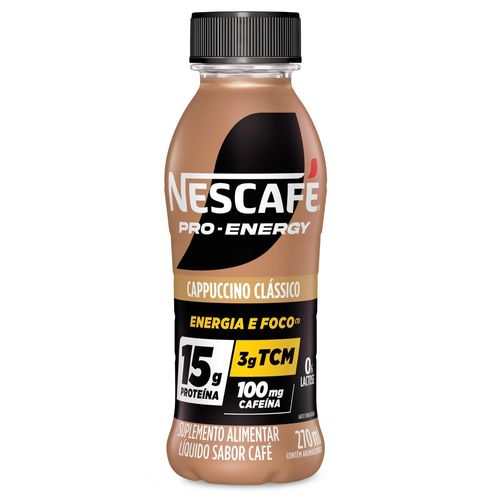 Suplemento Alimentar Nescafé Pro-Energy Capuccino Clássico 15g Proteína - 270ml