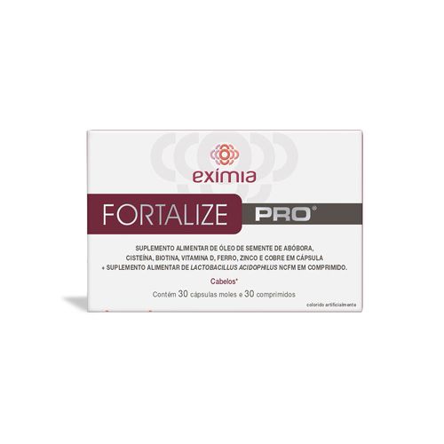 Exímia Fortalize Suplemento Alimentar Pro 30 Cápsulas Moles e 30 Comprimidos
