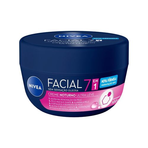 NIVEA Creme Facial Noturno Ultraleve 7 em 1 - 100g