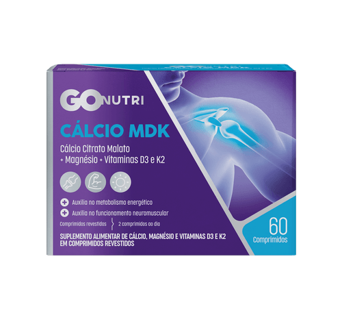 Suplemento Alimentar GOnutri Cálcio MDK - 60 Comprimidos