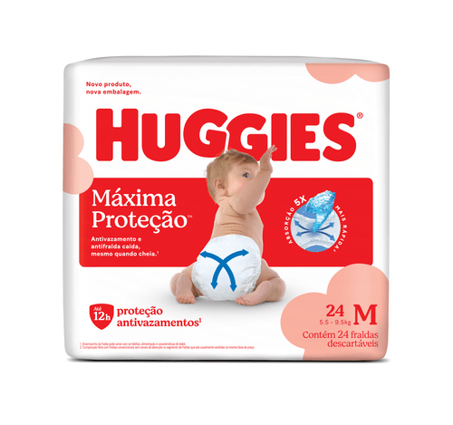 Fralda Huggies Supreme Care M - 24 unidades