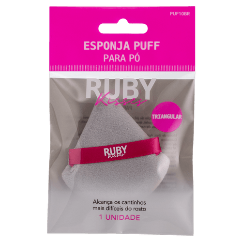 Esponja para Pó Cinza Triangular Puff Ruby Kisses