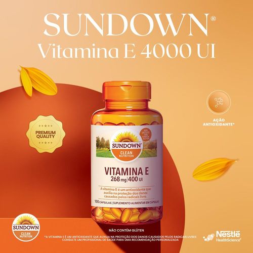 Suplemento Alimentar SUNDOWN Vitamina E 400UI 100 Cápsulas
