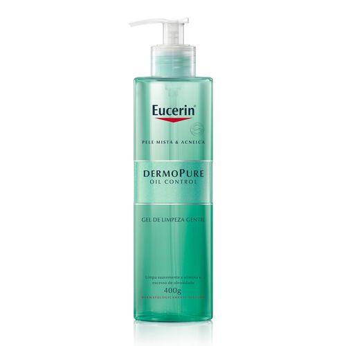 EUCERIN Gel de Limpeza Facial Antiacne Dermo Pure Gentil 400g, Pele Mista e Oleosa, Suave, Demaquilante