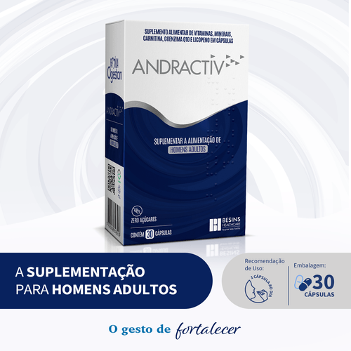 Suplemento Alimentar Andractiv Besins 1,12g Cápsula 30 Unidades