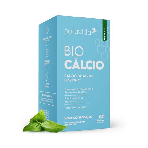 Suplemento Cálcio Puravida Bio 1100mg Cápsulas 60 Unidades