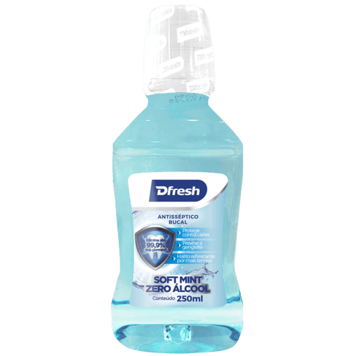 Enxaguante Bucal Dfresh sem Álcool Menta - 250ml