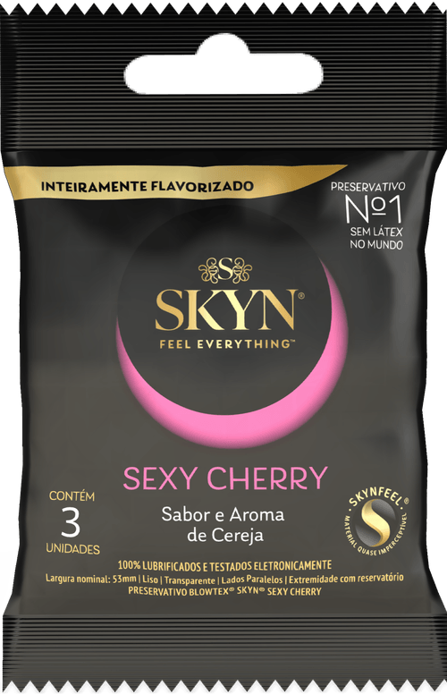 Preservativo Blowtex Skyn Sexy Cherry Com 3 - Blowtex
