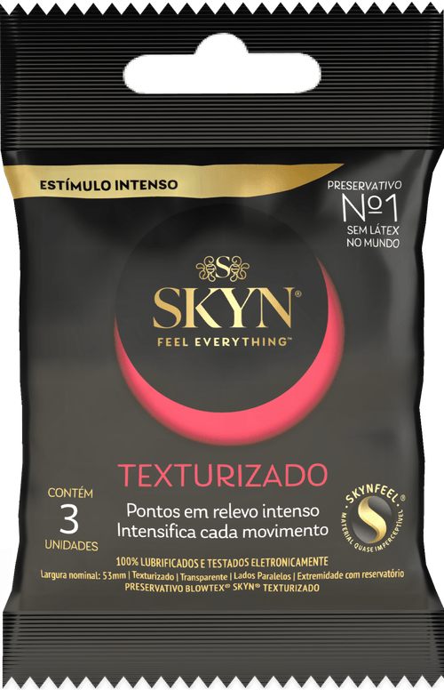 Preservativo Skyn Texturizado 3 Un Sem Látex Blowtex