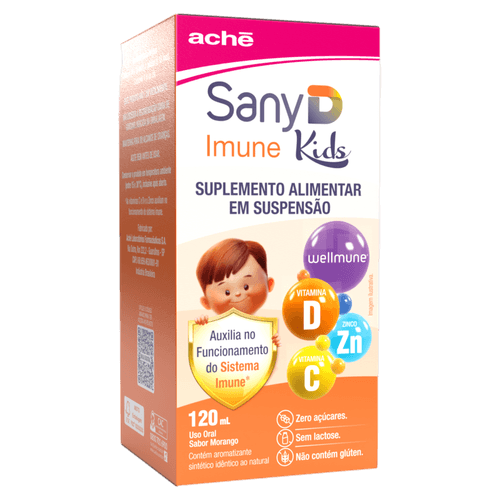 Suplemento Morango Sany D Imune Kids - 120ml