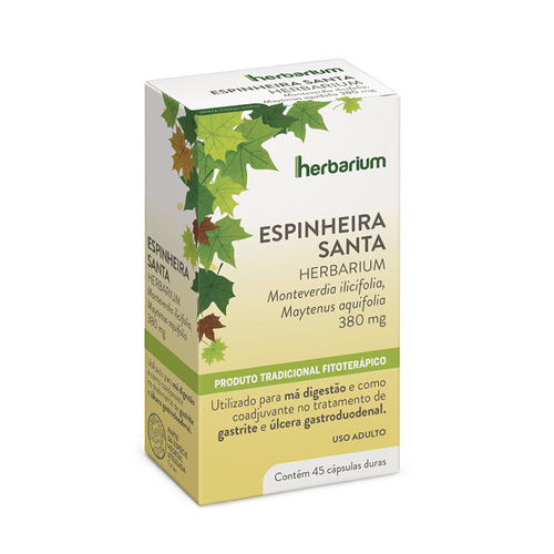 Espinheira Santa 380mg Herbarium - 45 Cápsulas Duras