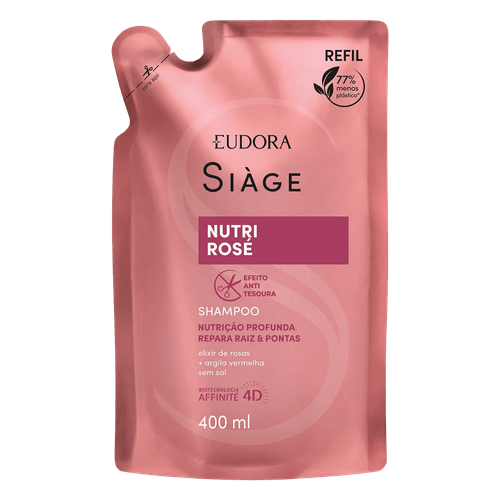 Shampoo Eudora Siàge Nutri Rosé Refil - 400ml
