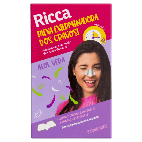 Adesivo Remocao Cravos Ricca 3Un - Ricca