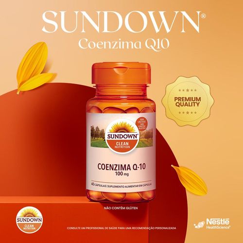 Suplemento Alimentar Sundown CoQ-10 100mg 40 Cápsulas