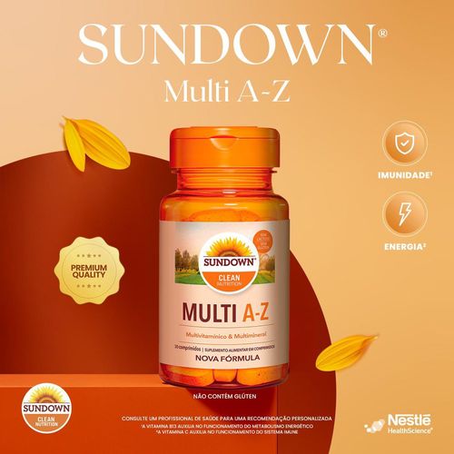Suplemento Alimentar Sundown Multi A-Z 30 Comprimidos