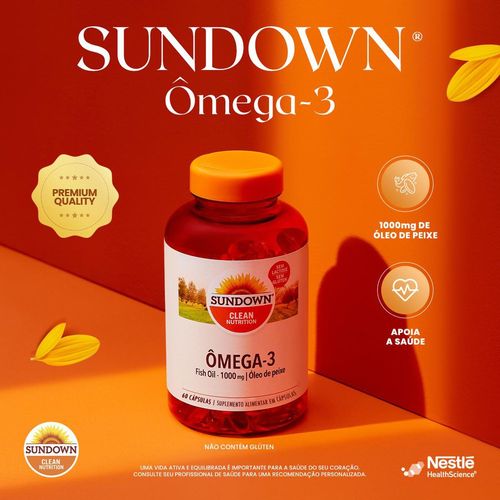 Suplemento Alimentar Ômega 3 Sundown 1.000mg - 60 Cápsulas