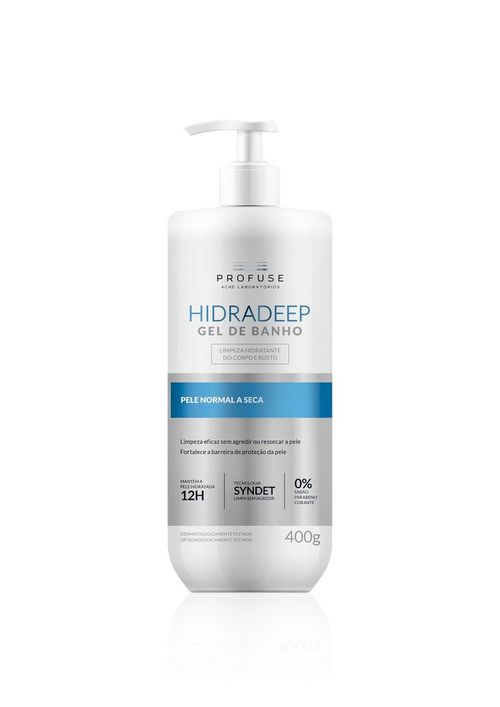 Gel de Banho Hidradeep Branco 400ml Profuse Hidratação 12H
