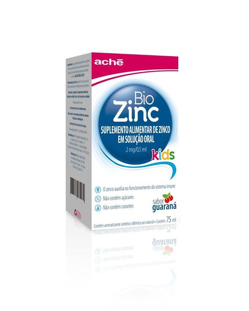 BioZinc Zinco Suplemento Alimentar Infantil 2mg/0,5ml Aché - 75ml
