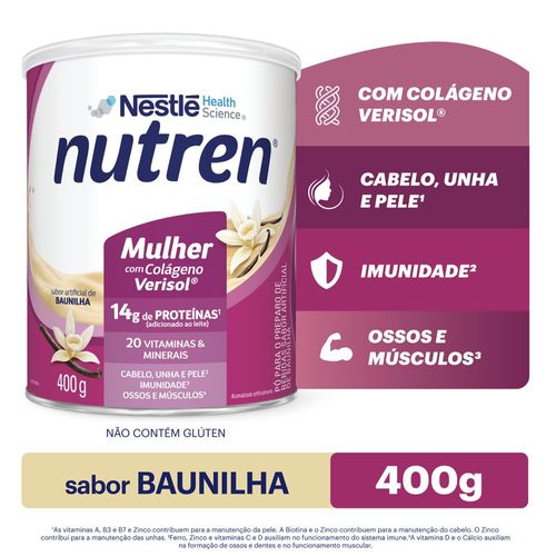 Complemento Alimentar Nutren Mulher Baunilha - 400g
