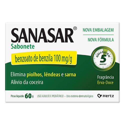 Sabonete Sanasar Benzoato de Benzila 100mg Erva Doce - 60g
