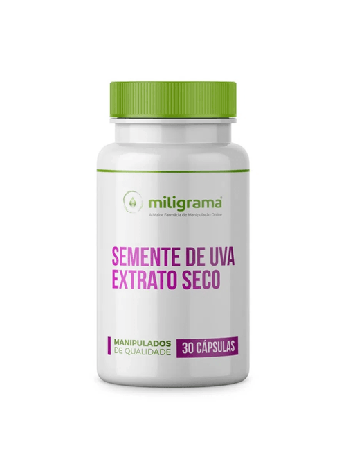 Semente de Uva Extrato Seco 300mg 30 Cápsulas