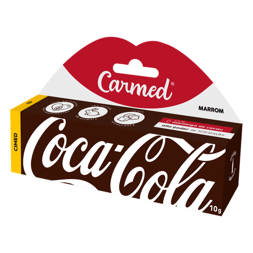 Hidratante Labial Carmed Coca-Cola Marrom Efeito Gloss - 10g