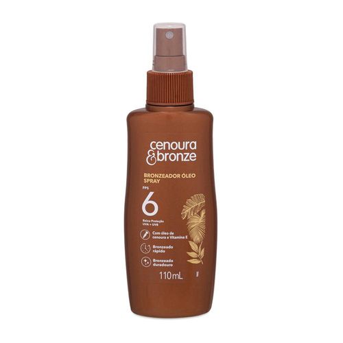 Óleo Bronzeador FPS 6 Cenoura e Bronze-110ml
