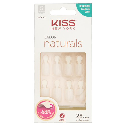 Unha Post Kiss Ny Salon Natural Curto Quad - New York Style